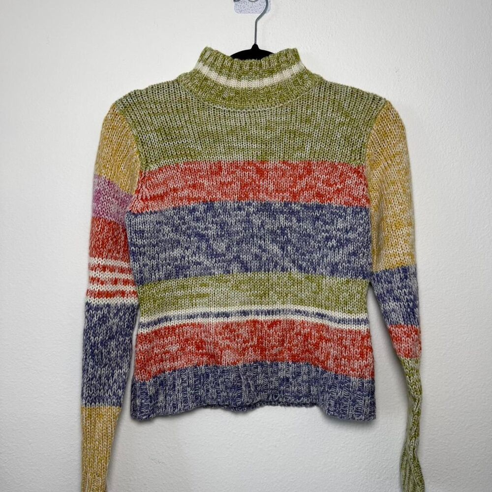 Zsa Zsa Multicolored Striped Turtleneck D24